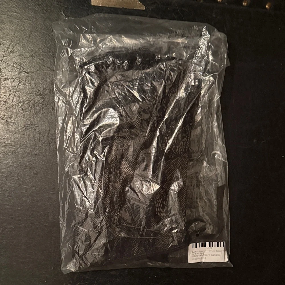 EGO Black Lace Bandeau Corset - Picture 3 of 7